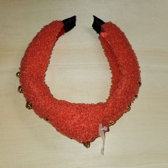 Fa la la la Red with gold stud and a sweater style headband 2 for 1 - Picture 3 of 4